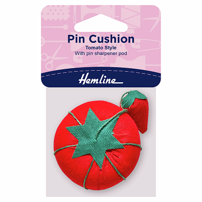 H277 Tomato Pin Cushion with Attached Sharpener 